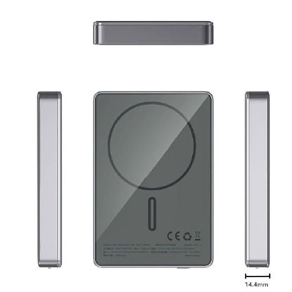 Picture of APOLLON power bank bezični 15W, 5000 mAh, alu sivi